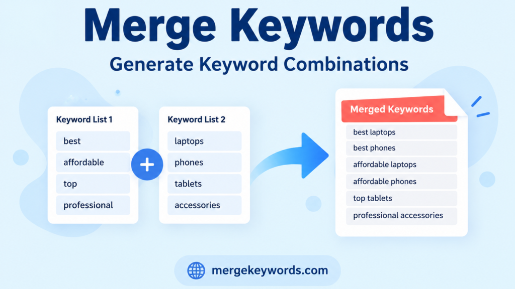 Merge Keywords Online – Free Keyword Combiner Tool